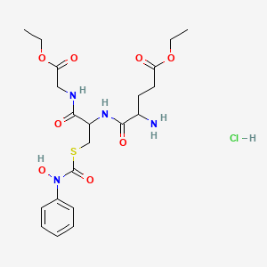 molecular formula C21H31ClN4O8S B14246667 Glycine, L-gamma-glutamyl-S-[(hydroxyphenylamino)carbonyl]-L-cysteinyl-, diethyl ester, monohydrochloride (9CI) 