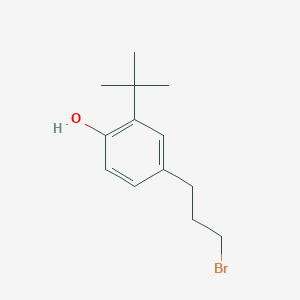 molecular formula C13H19BrO B14246677 4-(3-Bromopropyl)-2-tert-butylphenol CAS No. 402712-53-2