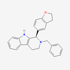 molecular formula C26H24N2O B14246683 (1R)-2-benzyl-1-(2,3-dihydro-1-benzofuran-5-yl)-1,3,4,9-tetrahydropyrido[3,4-b]indole CAS No. 374926-58-6