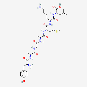molecular formula C34H56N8O9S B14246720 L-Tyrosyl-L-alanylglycyl-L-alanyl-L-methionyl-L-lysyl-L-leucine CAS No. 343863-41-2