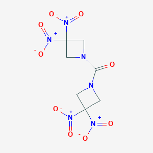 molecular formula C7H8N6O9 B14246724 Azetidine, 1,1'-carbonylbis[3,3-dinitro- CAS No. 211429-18-4