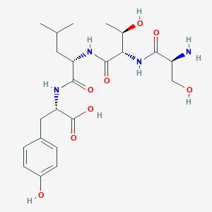molecular formula C22H34N4O8 B14246732 L-Tyrosine, L-seryl-L-threonyl-L-leucyl- CAS No. 500719-08-4