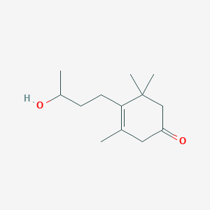 molecular formula C13H22O2 B14246760 4-(3-Hydroxybutyl)-3,5,5-trimethylcyclohex-3-en-1-one CAS No. 237415-96-2