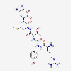 molecular formula C30H46N10O8S B14246762 N~5~-(Diaminomethylidene)-L-ornithyl-L-tyrosyl-L-threonyl-L-methionyl-L-histidine CAS No. 399029-50-6
