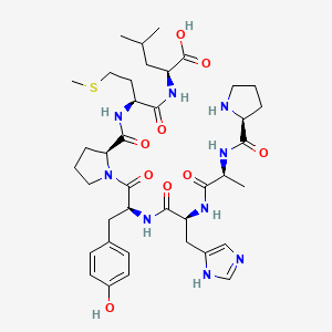 molecular formula C39H57N9O9S B14246783 L-Leucine, L-prolyl-L-alanyl-L-histidyl-L-tyrosyl-L-prolyl-L-methionyl- CAS No. 362684-94-4