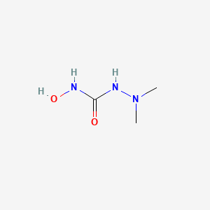 molecular formula C3H9N3O2 B14246799 N-Hydroxy-2,2-dimethylhydrazine-1-carboxamide CAS No. 209545-30-2