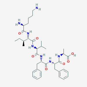 molecular formula C38H57N7O7 B14246858 L-Alanine, L-lysyl-L-isoleucyl-L-valyl-L-phenylalanyl-L-phenylalanyl- CAS No. 307299-71-4