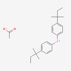 molecular formula C24H33IO2 B14246889 Bis[4-(2-methylbutan-2-yl)phenyl]iodanium acetate CAS No. 359434-73-4