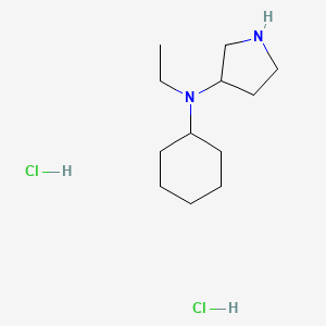 molecular formula C12H26Cl2N2 B1424690 N-cyclohexyl-N-ethylpyrrolidin-3-amine dihydrochloride CAS No. 1219980-59-2