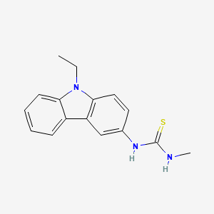molecular formula C16H17N3S B14246900 Thiourea, N-(9-ethyl-9H-carbazol-3-yl)-N'-methyl- CAS No. 507245-65-0