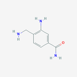 molecular formula C8H11N3O B14246920 3-Amino-4-(aminomethyl)benzamide CAS No. 404029-16-9