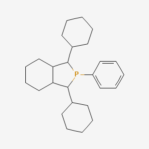 molecular formula C26H39P B14246932 1,3-Dicyclohexyl-2-phenyloctahydro-1H-isophosphindole CAS No. 382654-35-5