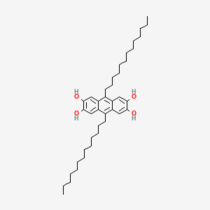 molecular formula C40H62O4 B14246955 9,10-Ditridecylanthracene-2,3,6,7-tetrol CAS No. 184353-15-9
