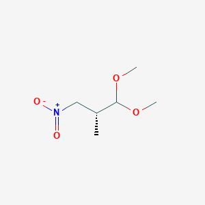 molecular formula C6H13NO4 B14246958 Propane, 1,1-dimethoxy-2-methyl-3-nitro-, (2R)- CAS No. 518038-28-3