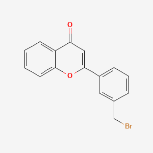 molecular formula C16H11BrO2 B14246966 4H-1-Benzopyran-4-one, 2-[3-(bromomethyl)phenyl]- CAS No. 228088-37-7