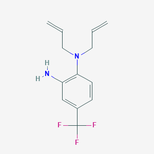 molecular formula C13H15F3N2 B1424697 N~1~,N~1~-Diallyl-4-(trifluoromethyl)-1,2-benzenediamine CAS No. 1219979-75-5