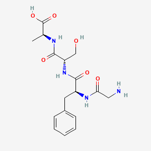 molecular formula C17H24N4O6 B14246984 Glycyl-L-phenylalanyl-L-seryl-L-alanine CAS No. 185542-00-1