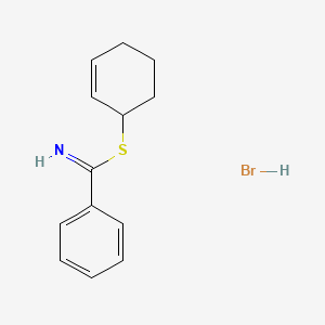 molecular formula C13H16BrNS B14247012 Cyclohex-2-en-1-yl benzenecarboximidothioate;hydrobromide CAS No. 178998-28-2