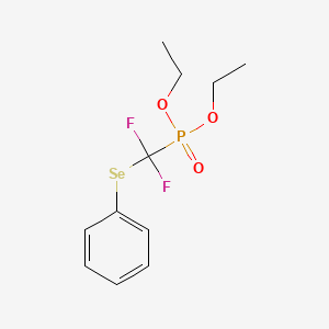 molecular formula C11H15F2O3PSe B14247019 Phosphonic acid, [difluoro(phenylseleno)methyl]-, diethyl ester CAS No. 327156-99-0
