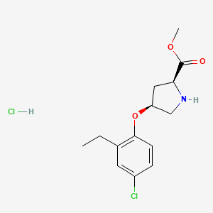 Methyl (2S,4S)-4-(4-chloro-2-ethylphenoxy)-2-pyrrolidinecarboxylate hydrochloride