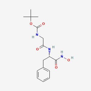 molecular formula C16H23N3O5 B14247054 L-Phenylalaninamide, N-[(1,1-dimethylethoxy)carbonyl]glycyl-N-hydroxy- CAS No. 257619-92-4