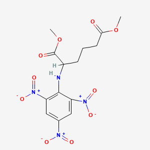 molecular formula C14H16N4O10 B14247065 Dimethyl 2-(2,4,6-trinitroanilino)hexanedioate CAS No. 400772-67-0
