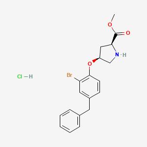Methyl (2S,4S)-4-(4-benzyl-2-bromophenoxy)-2-pyrrolidinecarboxylate hydrochloride