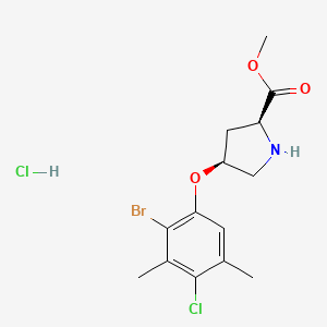 Methyl (2S,4S)-4-(2-bromo-4-chloro-3,5-dimethyl-phenoxy)-2-pyrrolidinecarboxylate hydrochloride