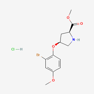 Methyl (2S,4S)-4-(2-bromo-4-methoxyphenoxy)-2-pyrrolidinecarboxylate hydrochloride