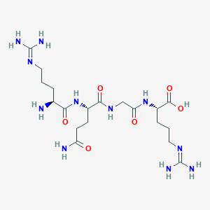 molecular formula C19H37N11O6 B14247154 H-Arg-Gln-Gly-Arg-OH CAS No. 223474-37-1