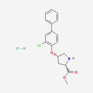 Methyl (2S,4S)-4-[(3-chloro[1,1'-biphenyl]-4-yl)-oxy]-2-pyrrolidinecarboxylate hydrochloride