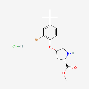 Methyl (2S,4S)-4-[2-bromo-4-(tert-butyl)phenoxy]-2-pyrrolidinecarboxylate hydrochloride