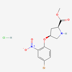 Methyl (2S,4S)-4-(4-bromo-2-nitrophenoxy)-2-pyrrolidinecarboxylate hydrochloride