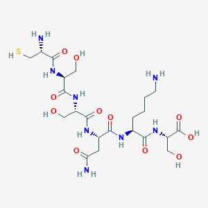 molecular formula C22H40N8O11S B14247245 L-Cysteinyl-L-seryl-L-seryl-L-asparaginyl-L-lysyl-L-serine CAS No. 494846-87-6
