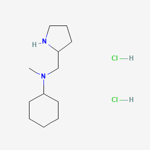 molecular formula C12H26Cl2N2 B1424726 N-methyl-N-(pyrrolidin-2-ylmethyl)cyclohexanamine dihydrochloride CAS No. 1219964-64-3