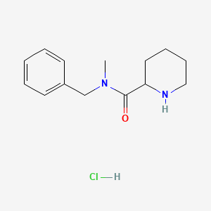 molecular formula C14H21ClN2O B1424728 N-benzyl-N-methylpiperidine-2-carboxamide hydrochloride CAS No. 205993-72-2