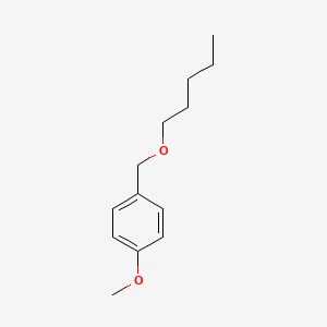 molecular formula C13H20O2 B14247301 Benzene, 1-methoxy-4-[(pentyloxy)methyl]- CAS No. 207795-39-9