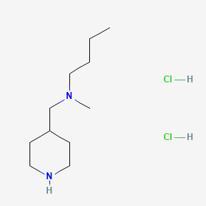 molecular formula C11H25ClN2 B1424732 N-Methyl-N-(piperidin-4-ylmethyl)butan-1-amine dihydrochloride CAS No. 1220030-15-8