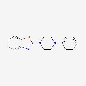 molecular formula C17H17N3O B14247347 Benzoxazole, 2-(4-phenyl-1-piperazinyl)- CAS No. 205501-65-1