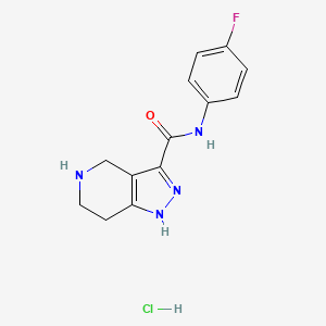 N-(4-Fluorophenyl)-4,5,6,7-tetrahydro-1H-pyrazolo-[4,3-c]pyridine-3-carboxamide hydrochloride
