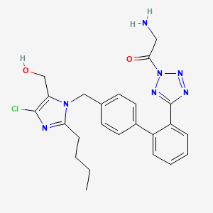 molecular formula C24H26ClN7O2 B14247383 Glycyllosartan 