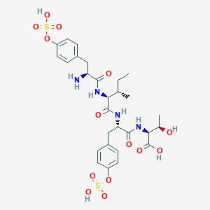 molecular formula C28H38N4O14S2 B14247397 O-Sulfo-L-tyrosyl-L-isoleucyl-O-sulfo-L-tyrosyl-L-threonine CAS No. 179667-63-1