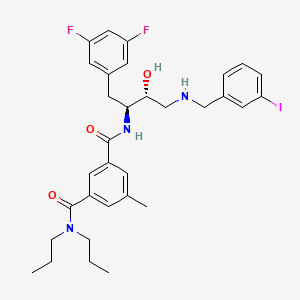 molecular formula C32H38F2IN3O3 B14247454 N'-{(1s,2r)-1-(3,5-Difluorobenzyl)-2-Hydroxy-3-[(3-Iodobenzyl)amino]propyl}-5-Methyl-N,N-Dipropylisophthalamide 