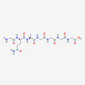 molecular formula C18H30N8O9 B14247470 Glycyl-L-glutaminyl-L-alanylglycylglycylglycylglycine CAS No. 511246-51-8