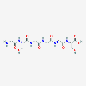 molecular formula C15H26N6O9 B14247493 Glycyl-L-serylglycylglycyl-L-alanyl-L-serine CAS No. 405140-71-8