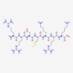 molecular formula C38H76N18O9S B14247529 N~5~-(Diaminomethylidene)-L-ornithyl-N~5~-(diaminomethylidene)-L-ornithyl-L-seryl-L-methionyl-L-lysyl-N~5~-(diaminomethylidene)-L-ornithyl-L-lysine CAS No. 209725-68-8