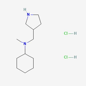 molecular formula C12H25ClN2 B1424754 N-methyl-N-(pyrrolidin-3-ylmethyl)cyclohexanamine dihydrochloride CAS No. 1220021-19-1