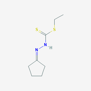 molecular formula C8H14N2S2 B14247550 Ethyl 2-cyclopentylidenehydrazine-1-carbodithioate CAS No. 256638-86-5