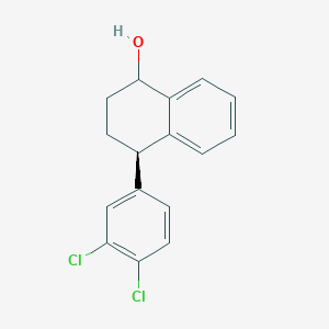 molecular formula C16H14Cl2O B14247579 1-Naphthalenol, 4-(3,4-dichlorophenyl)-1,2,3,4-tetrahydro-, (4R)- CAS No. 265126-78-1
