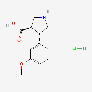 (3R,4S)-4-(3-methoxyphenyl)pyrrolidine-3-carboxylic acid hydrochloride